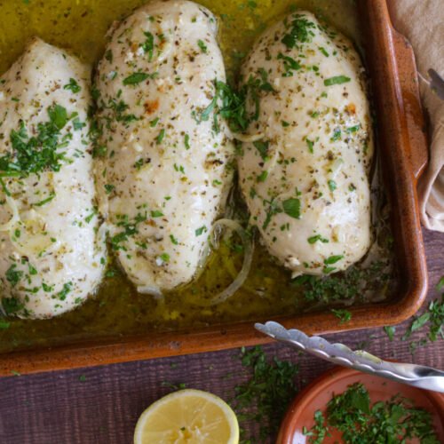 Baked Mediterranean Chicken Thighs | 5 Mins Prep – One-Pan Recipe