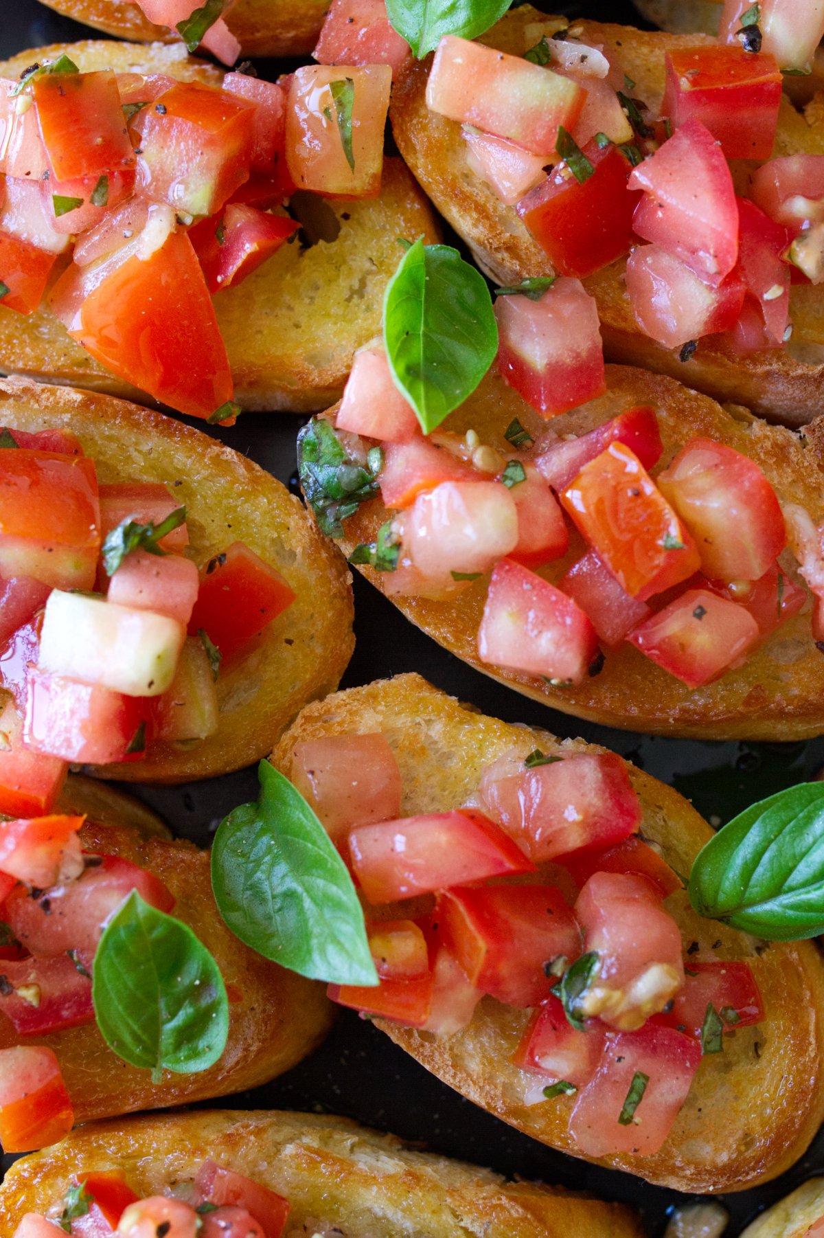 A plate of bruschetta