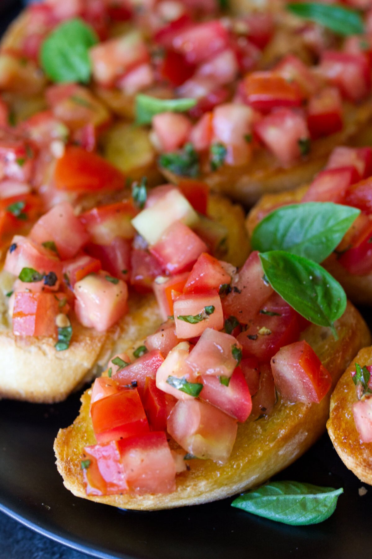 A plate of bruschetta