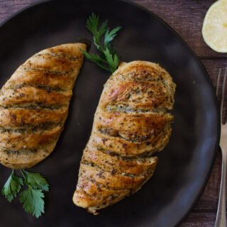 Grilled lemon herb chicken breast