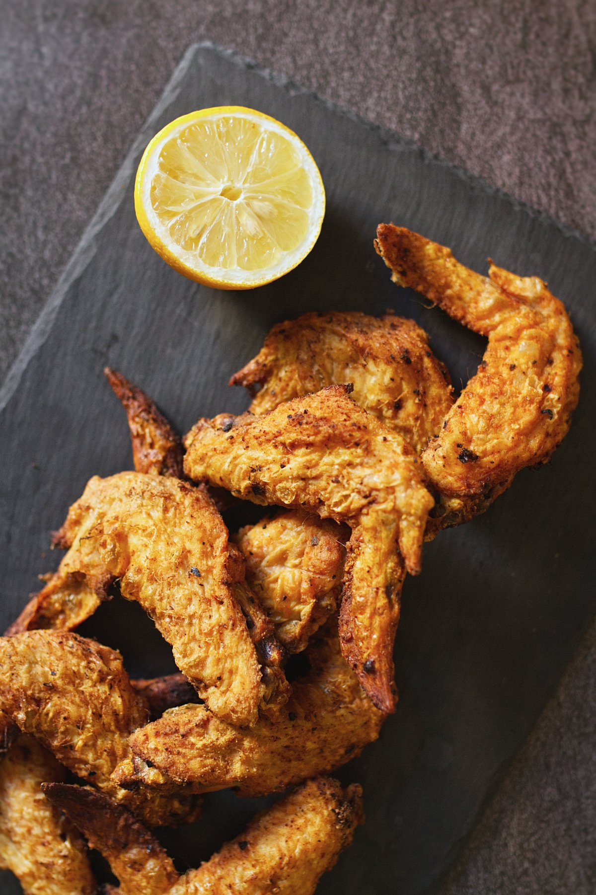 A plate of extra crispy chicken wings