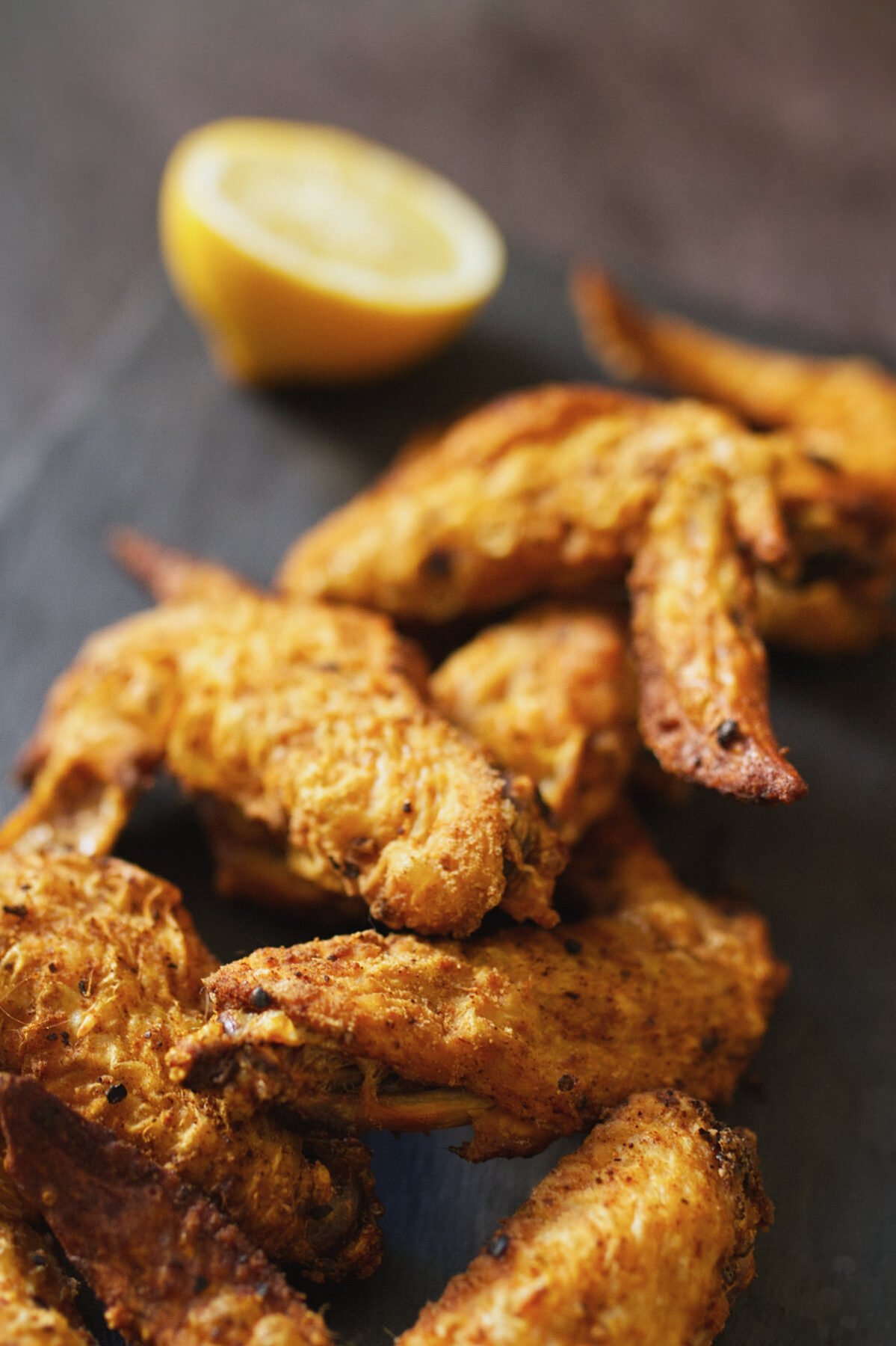 A plate of extra crispy chicken wings