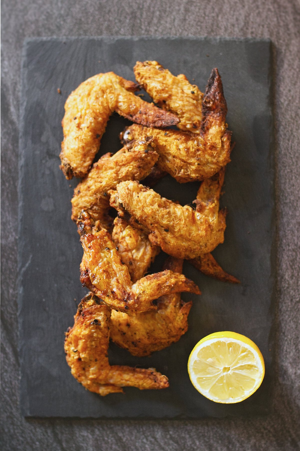 A plate of extra crispy chicken wings