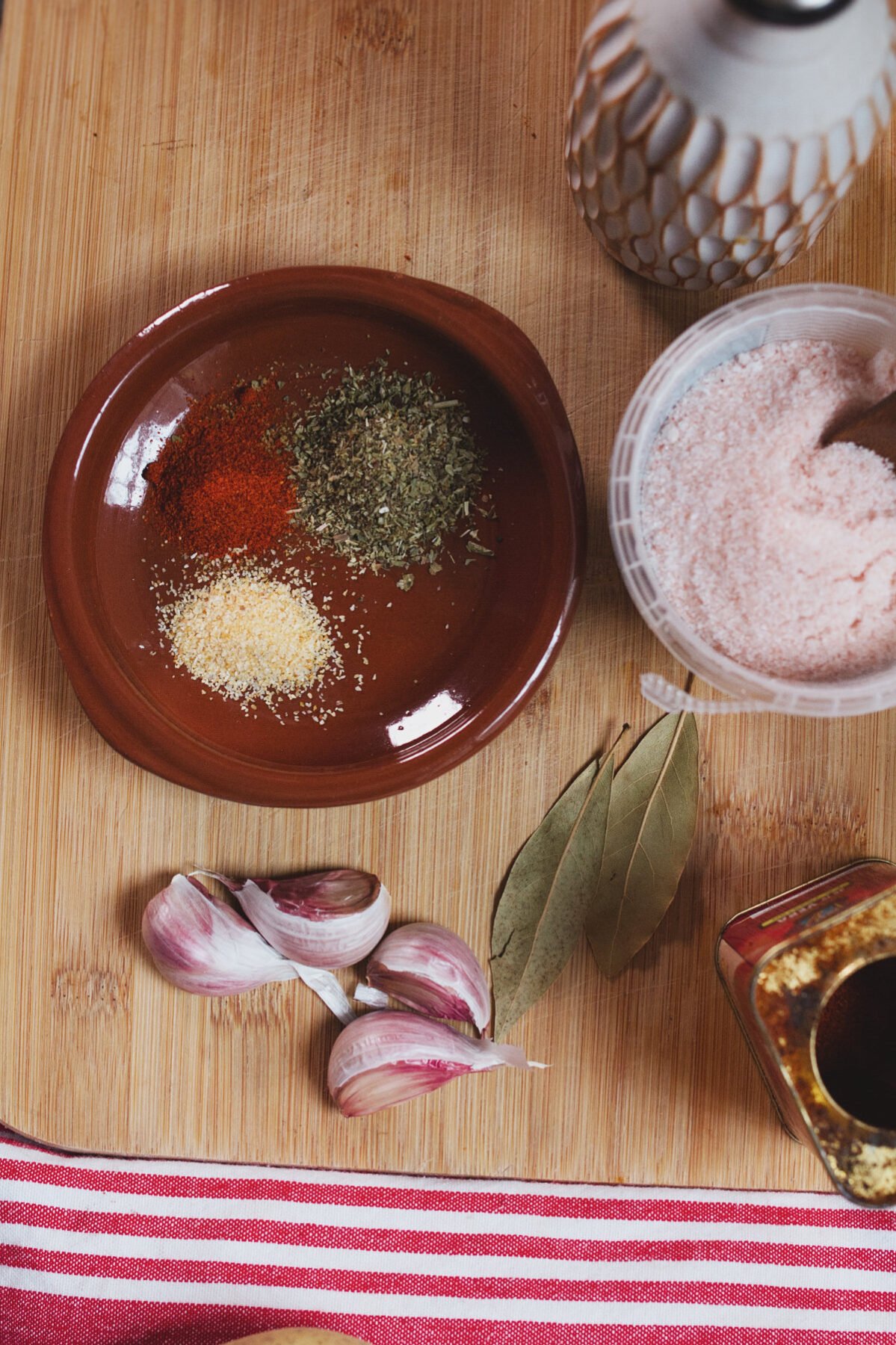 Spices used to make Mediterranean chickpea stew