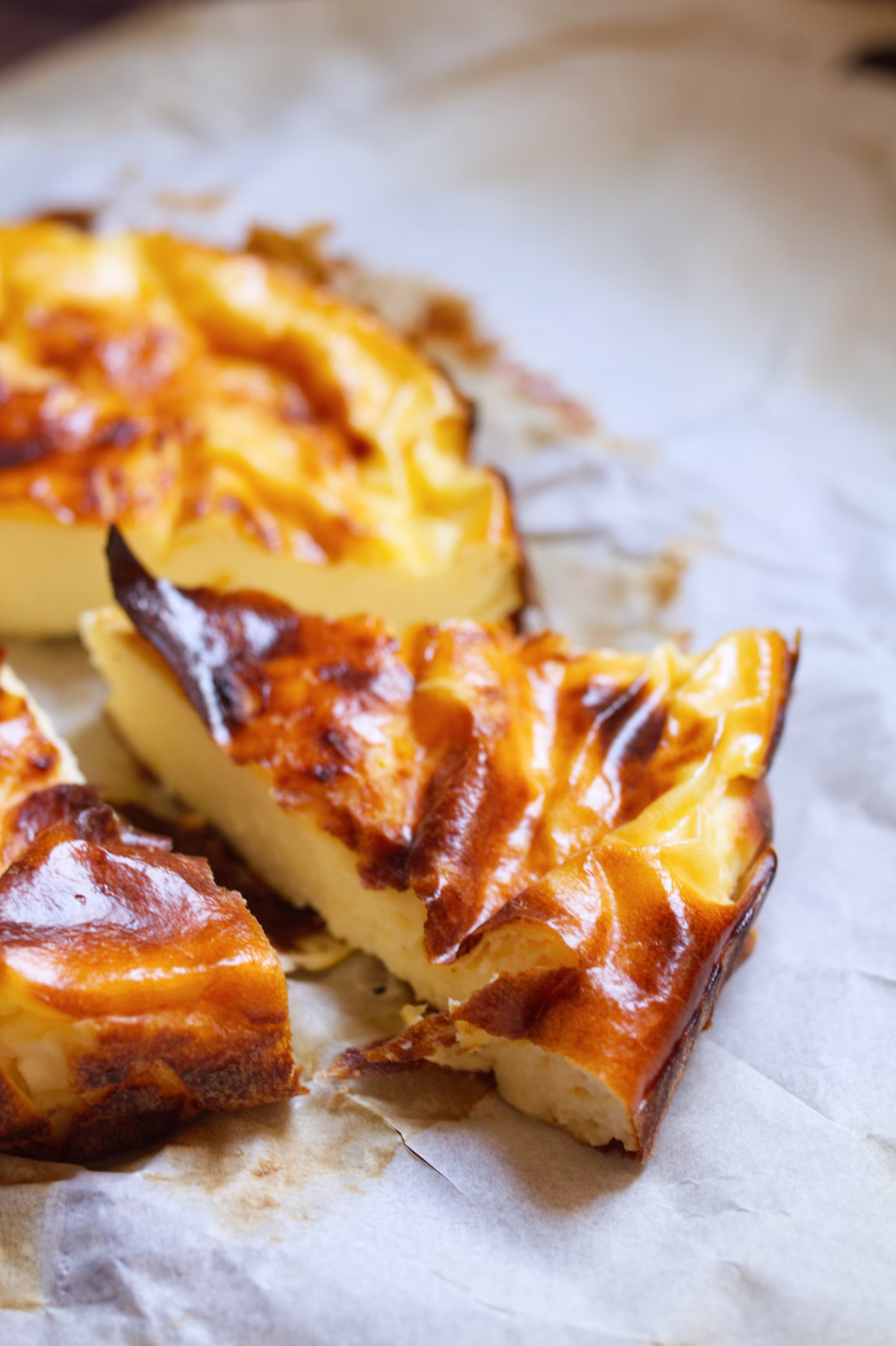 A 3 ingredient Greek yogurt cake with a slice cut from it